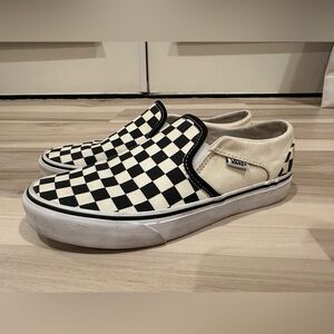 Black and white checkered vans